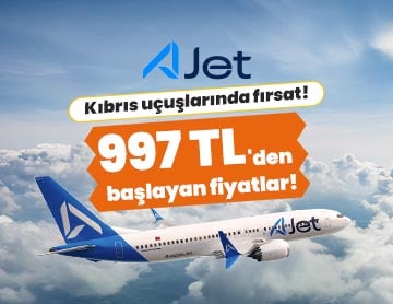 AJet ile Kıbrıs Uçuşları 997 TL’den Başlıyor!